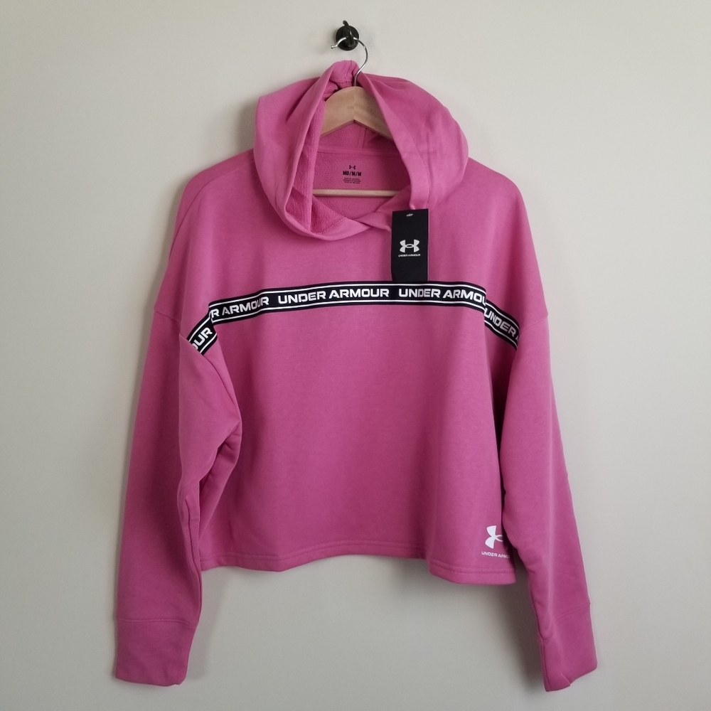 Under Armour Rival Terry Crop Hoodie Medium NWT